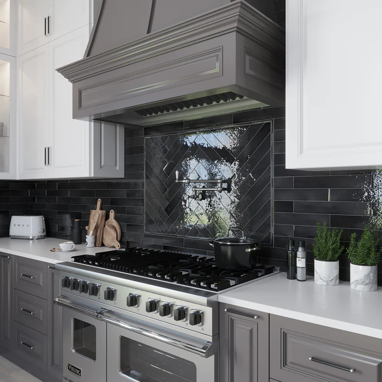  Using Dark Backsplash Tiles in a Light Kitchen