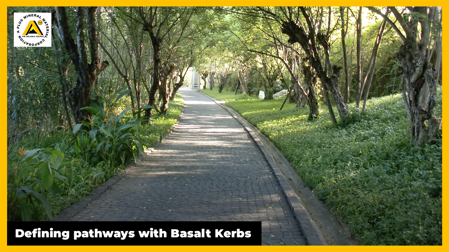 Defining pathways with Basalt Kerbs