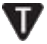 Triangle T icon.