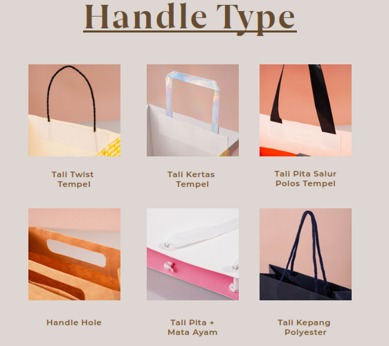 Paper Bag Custom Pick and Pack handle type