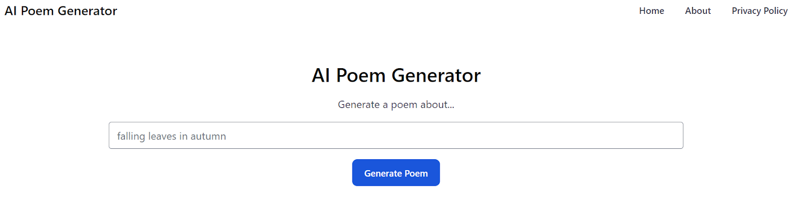 AI Poem Generator