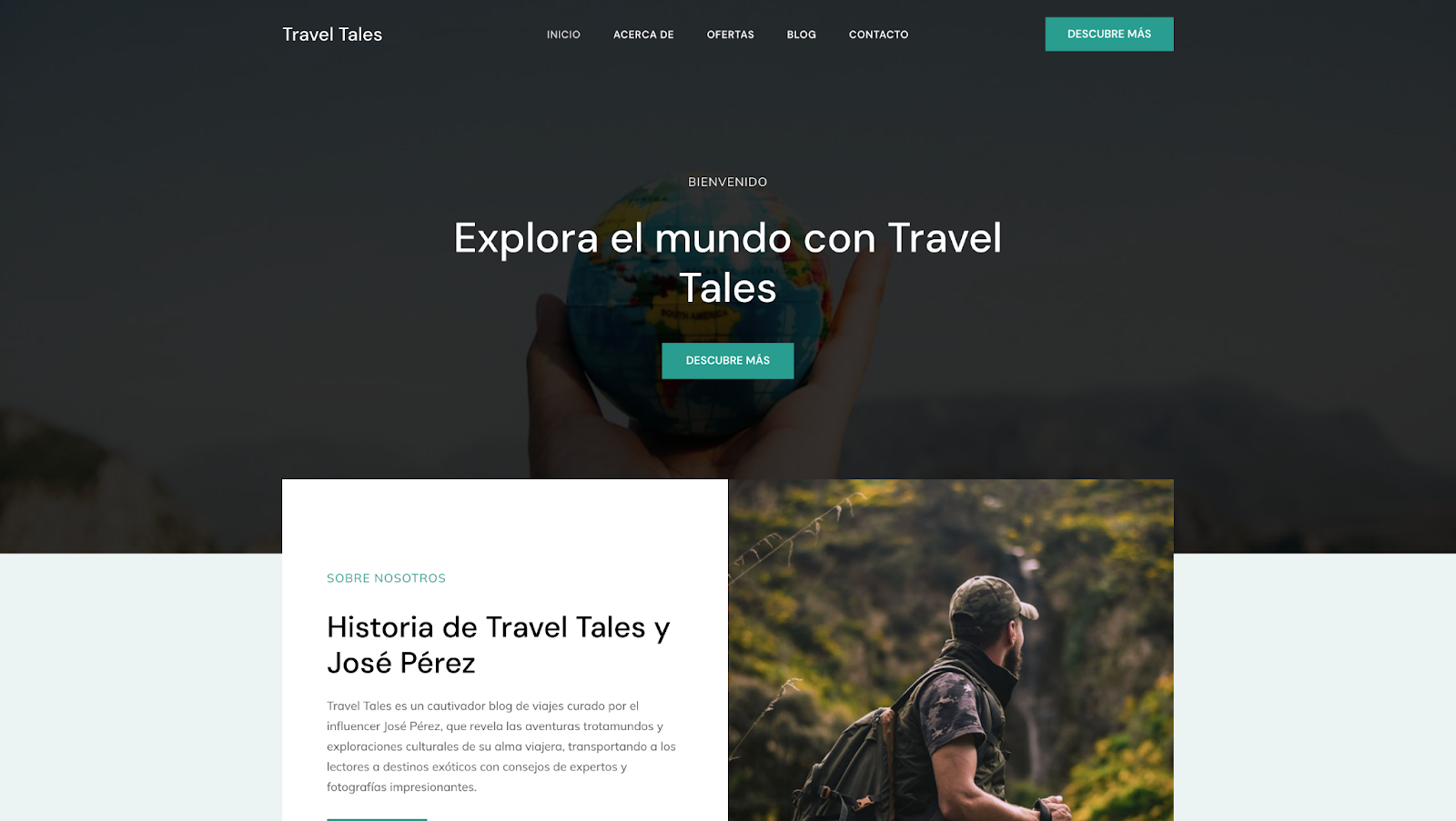 Website generated in Spanish