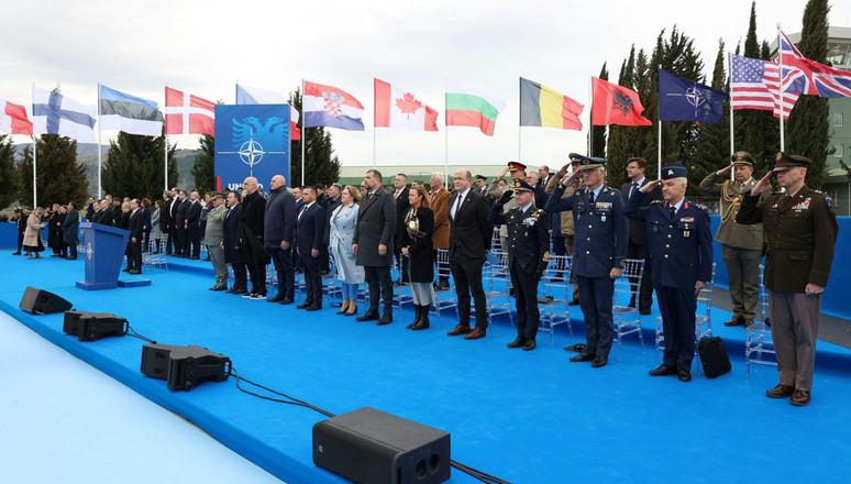 Ceremony at Kuçova airbase