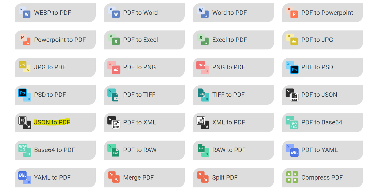 JSON To PDF