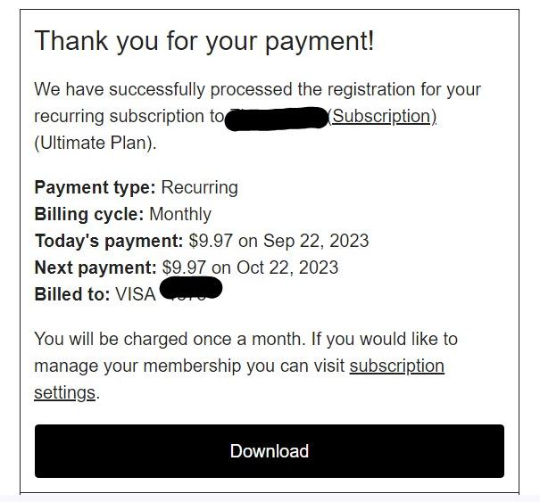recurring payment reminder