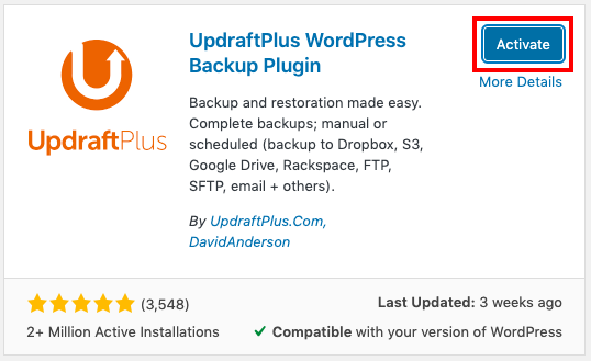 how to backup wordpress manually; UpdraftPlus WordPress backup pluging