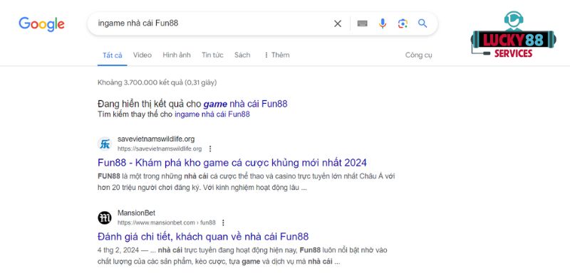 Độ nổi tiếng của Ingame của 11Bet trên google