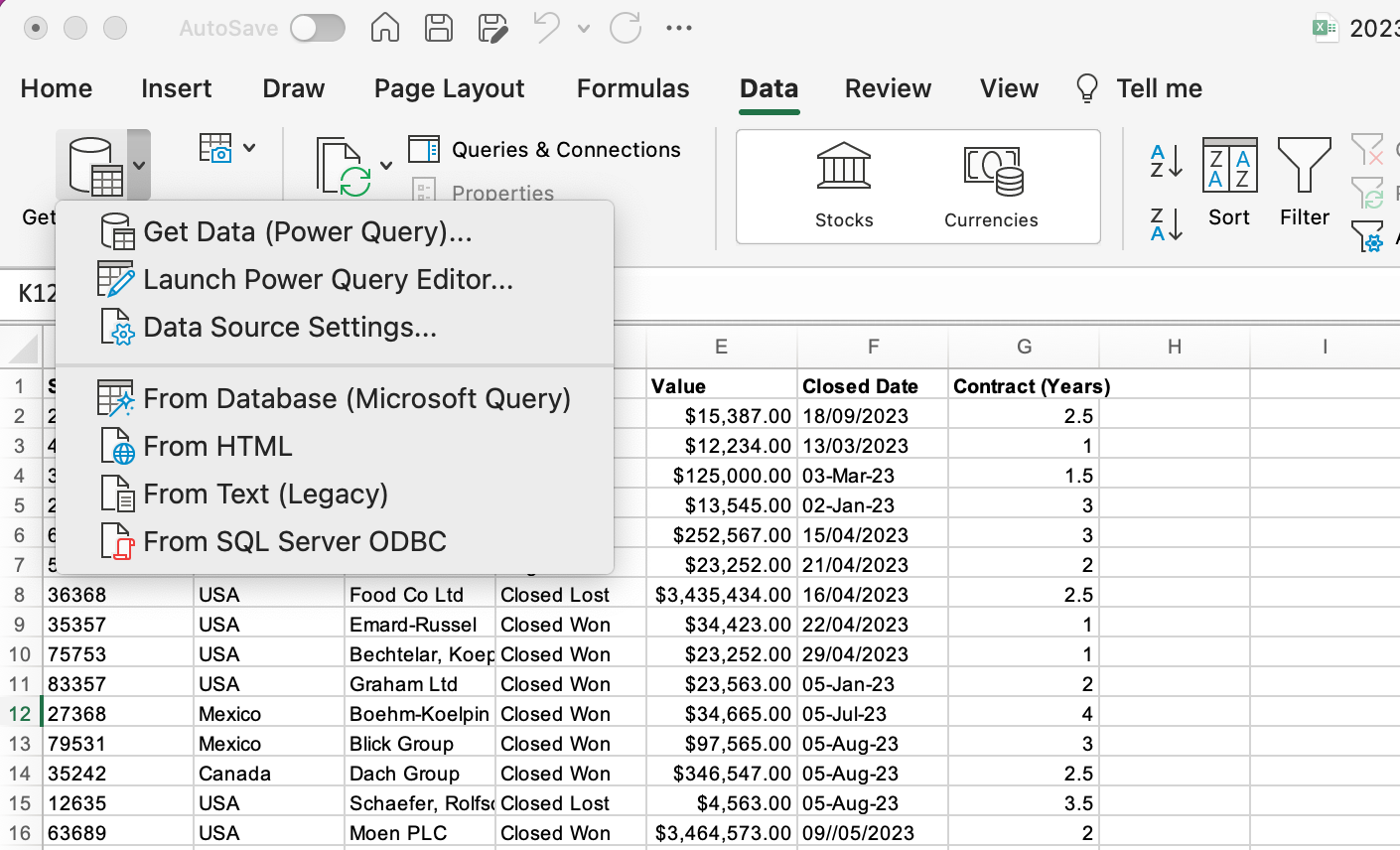 نحوه استفاده از power query در اکسل