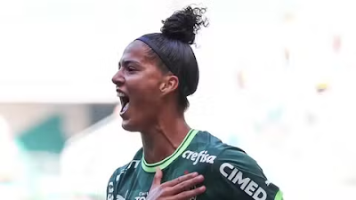 Amanda Gutierrez balançou as redes três vezes (Foto: Fabiano Menotti/Palmeiras)