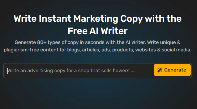 Simplified marketing copywriter 