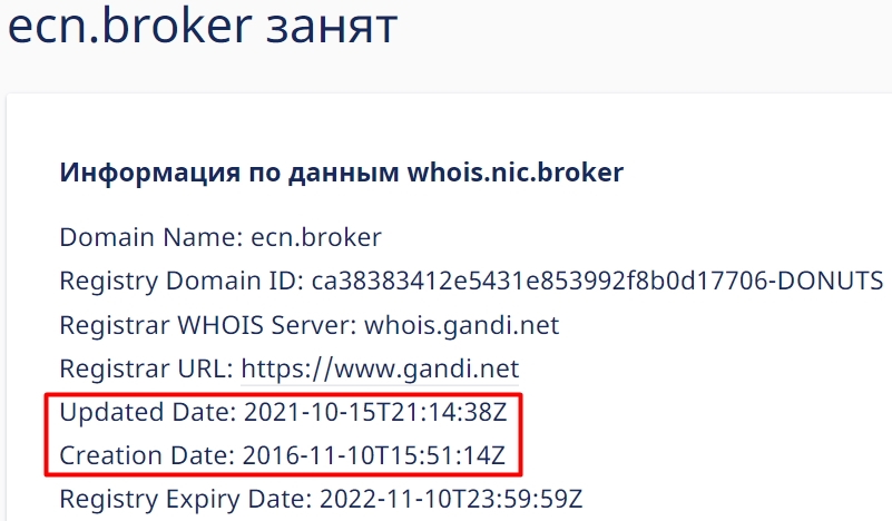 ECN Broker - домен 