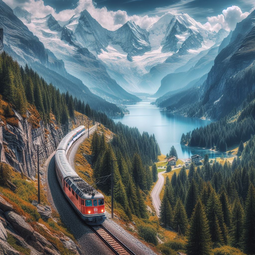 The Bernina Express, Switzerland and Italy.