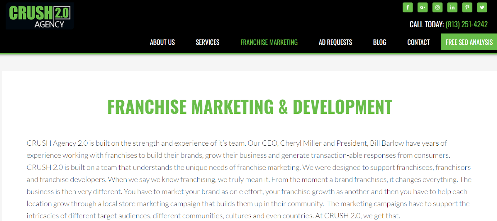 Crush2.0 the 15 Best Digital Marketing Agencies for Franchises in 2024