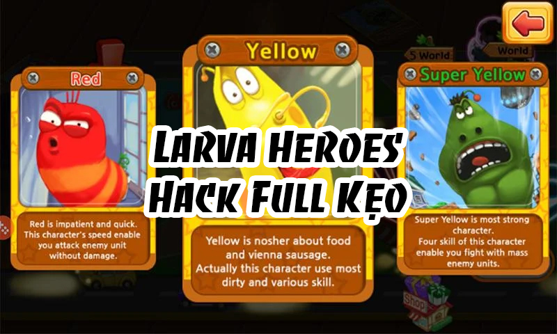 Hình ảnh Larva Heroes Hack Full Kẹo