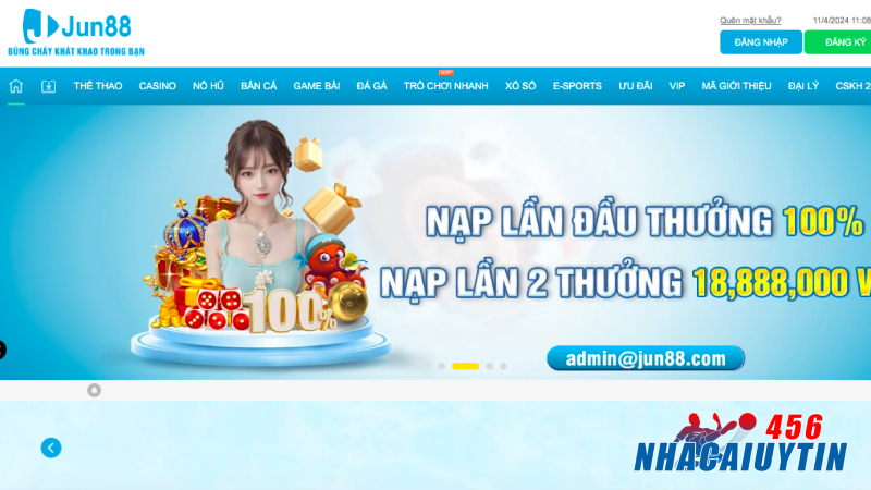 Nha cai uy tin Jun88 58K - Đăng ký nhận freebet cực đỉnh