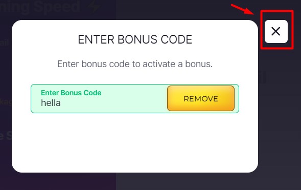 bonus code