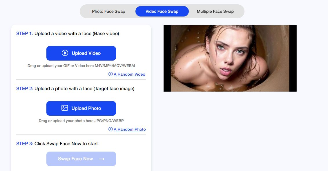 Use Video Face Swap to Create AI-Generated Sexy Women Video