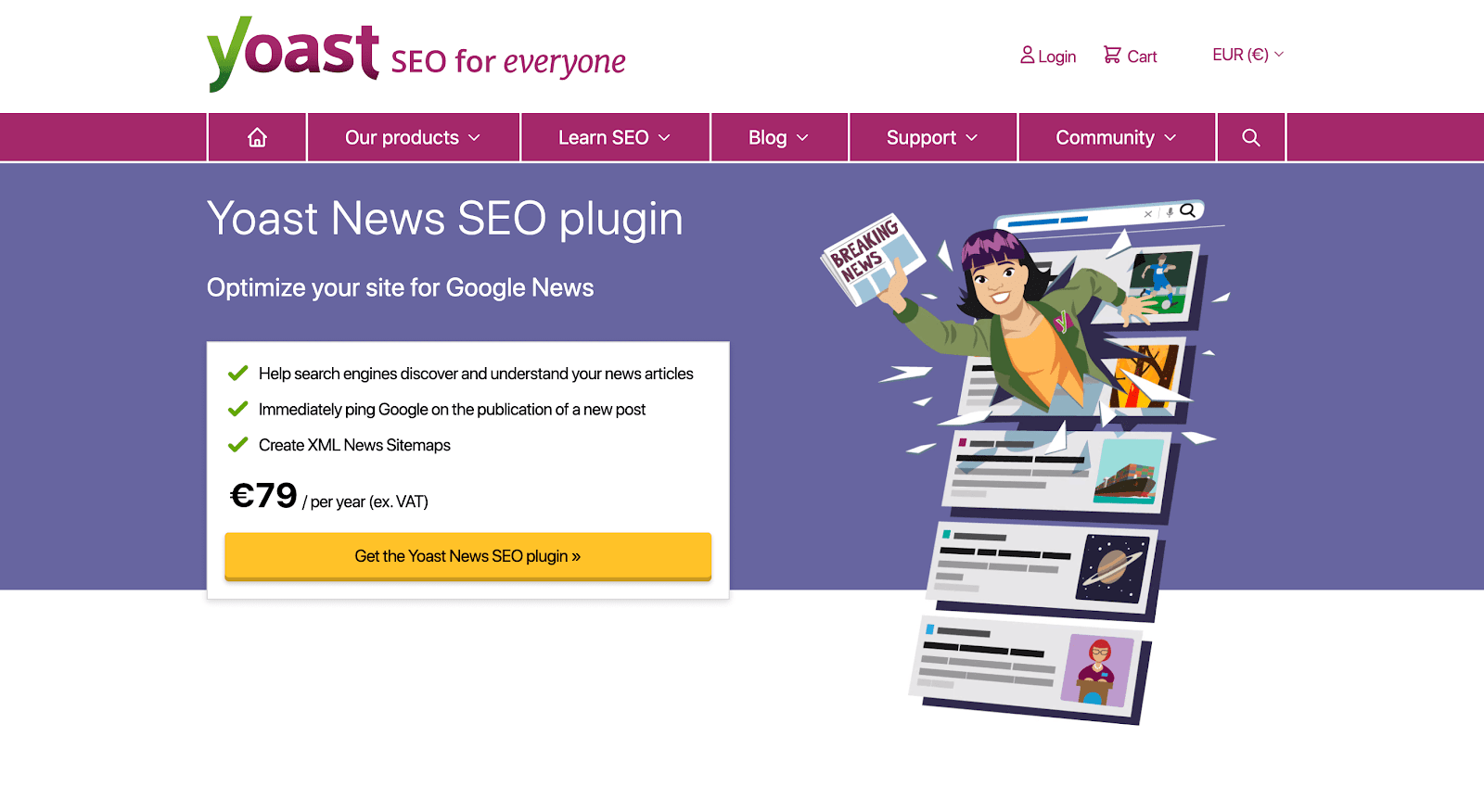 Yoast News SEO - news syndication plugin