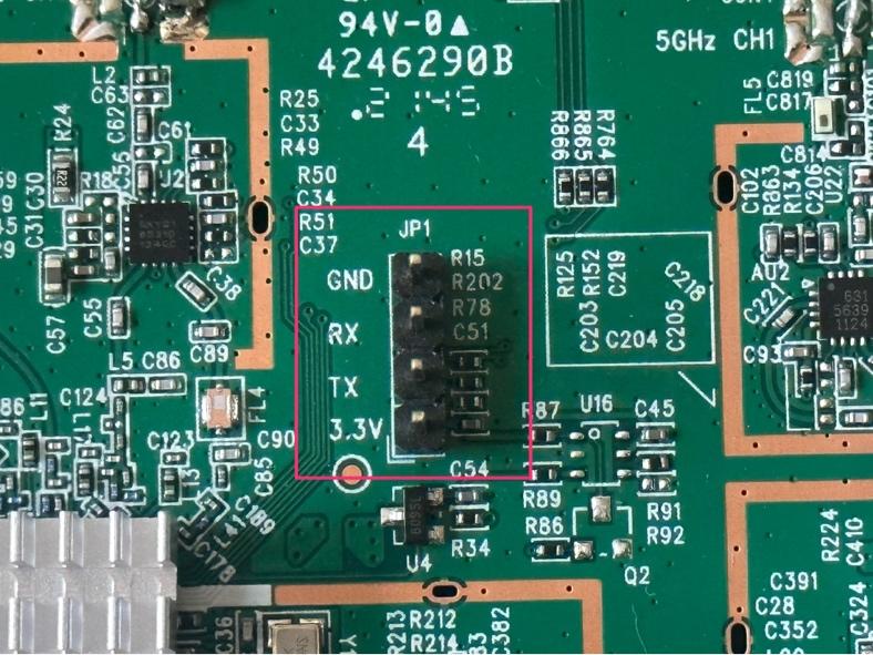 Screenshot by white oak security of the UART interface on the KingConnect router board
