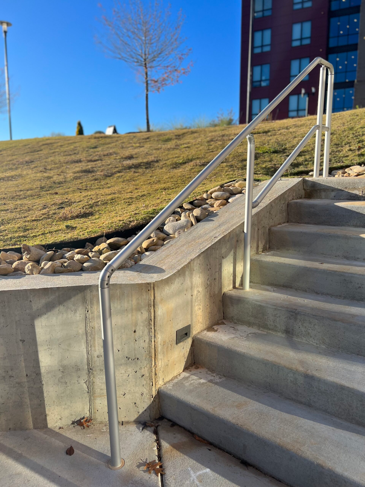 Short and Steep Exterior Handrails