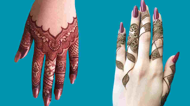 stylish finger mehndi design