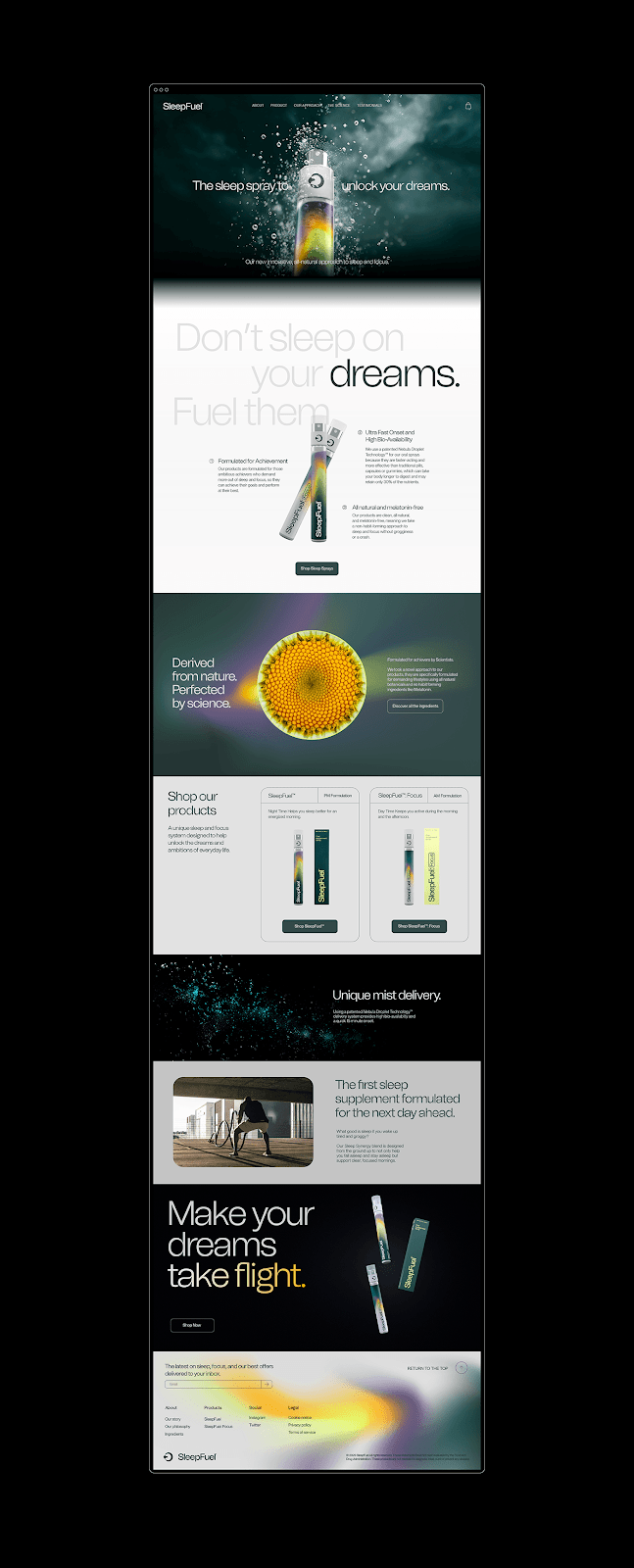 Wellness brand identity fitness Health supplement nutrition CBD cpg energy Web Design 