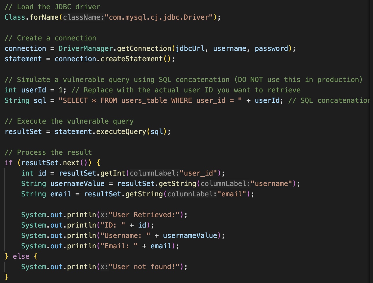 Imagem do artigo sobre vulnerabilidades de aplicação com código java com vulnerabilidades de SQL Injection