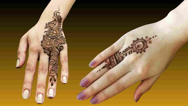 Ring finger mehndi design photo