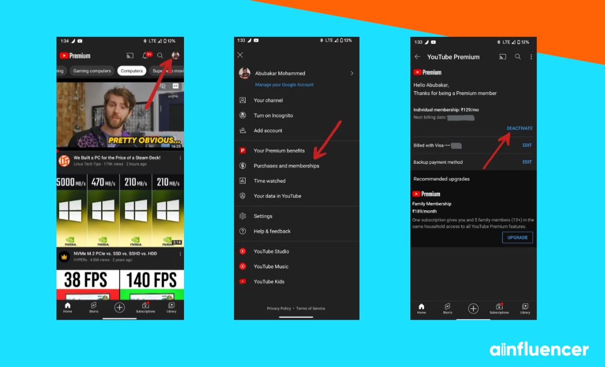 How to Cancel YouTube Premium on Android (1)