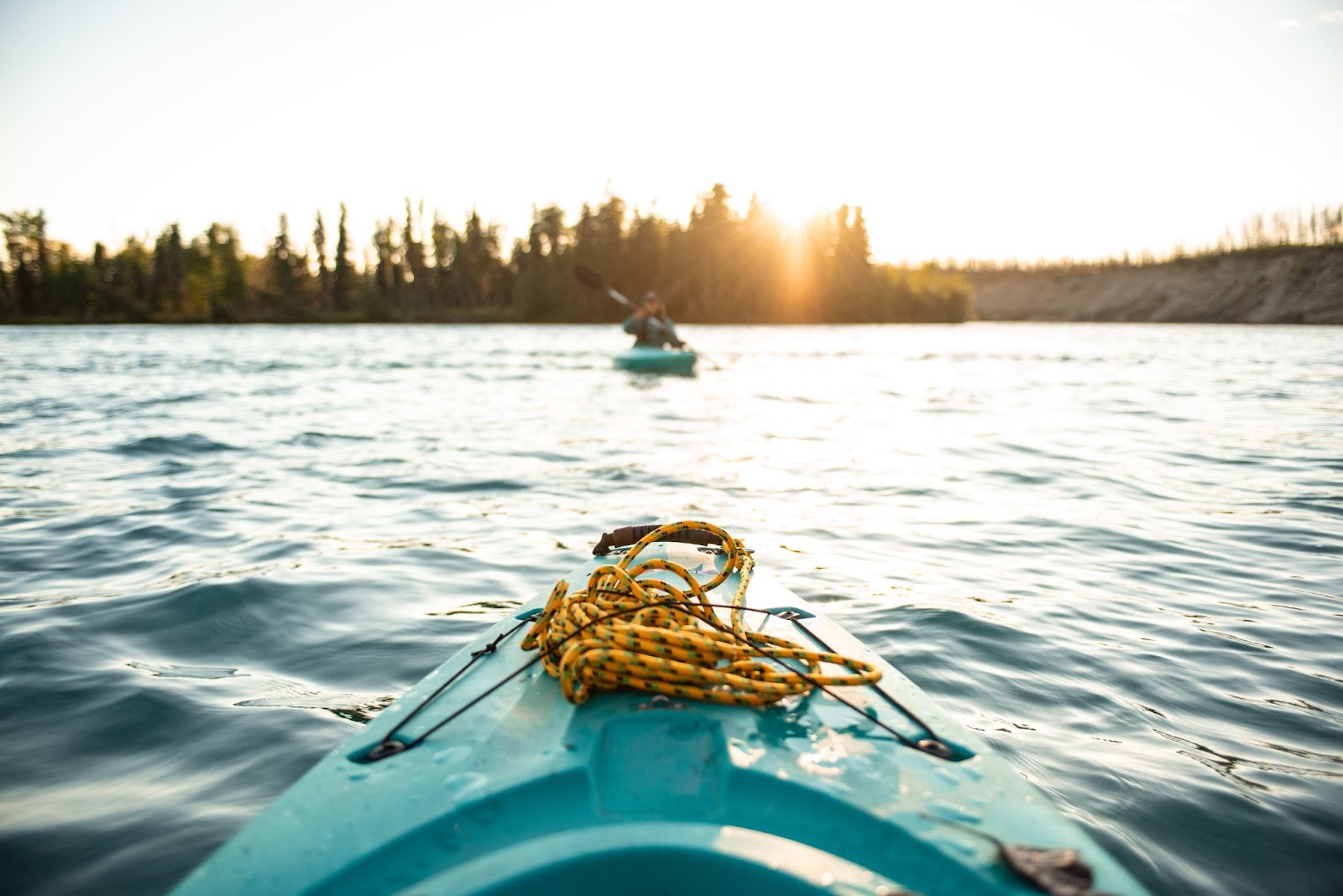 Kayaks on the water