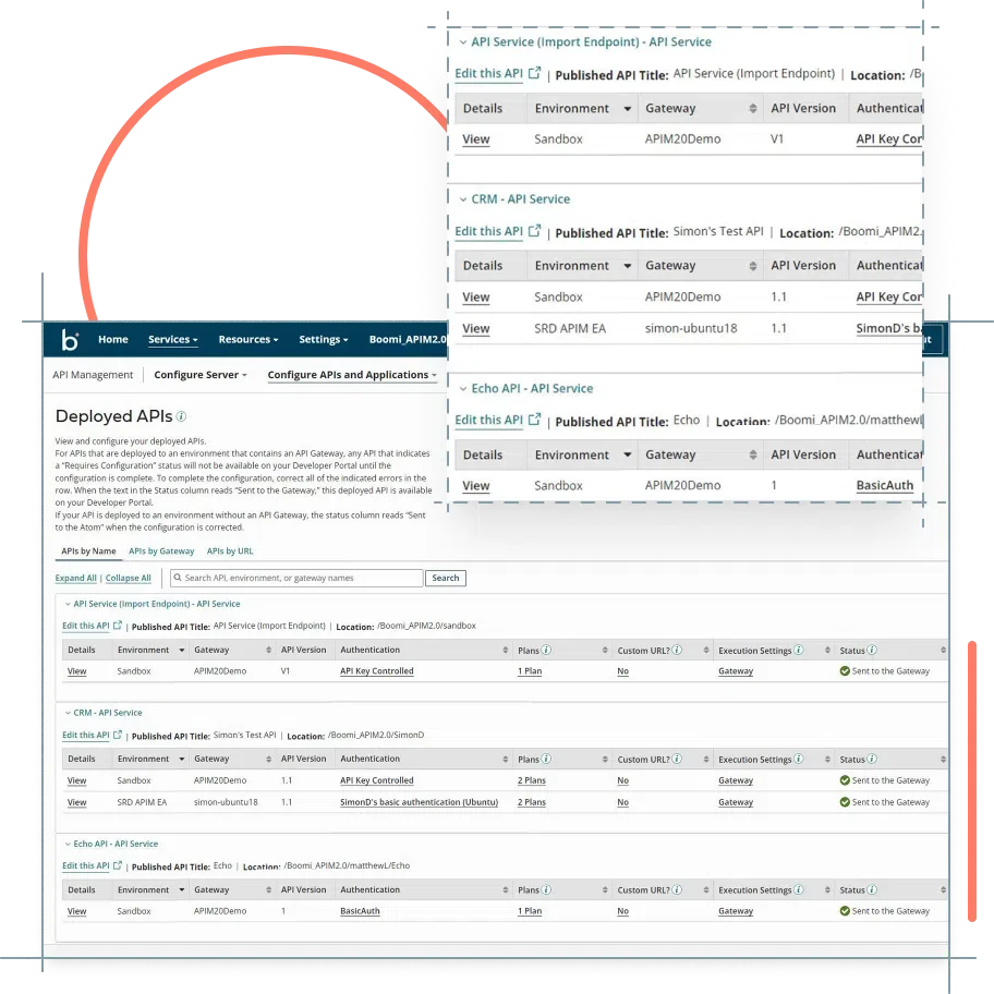 API management tool, Boomi API Management UI