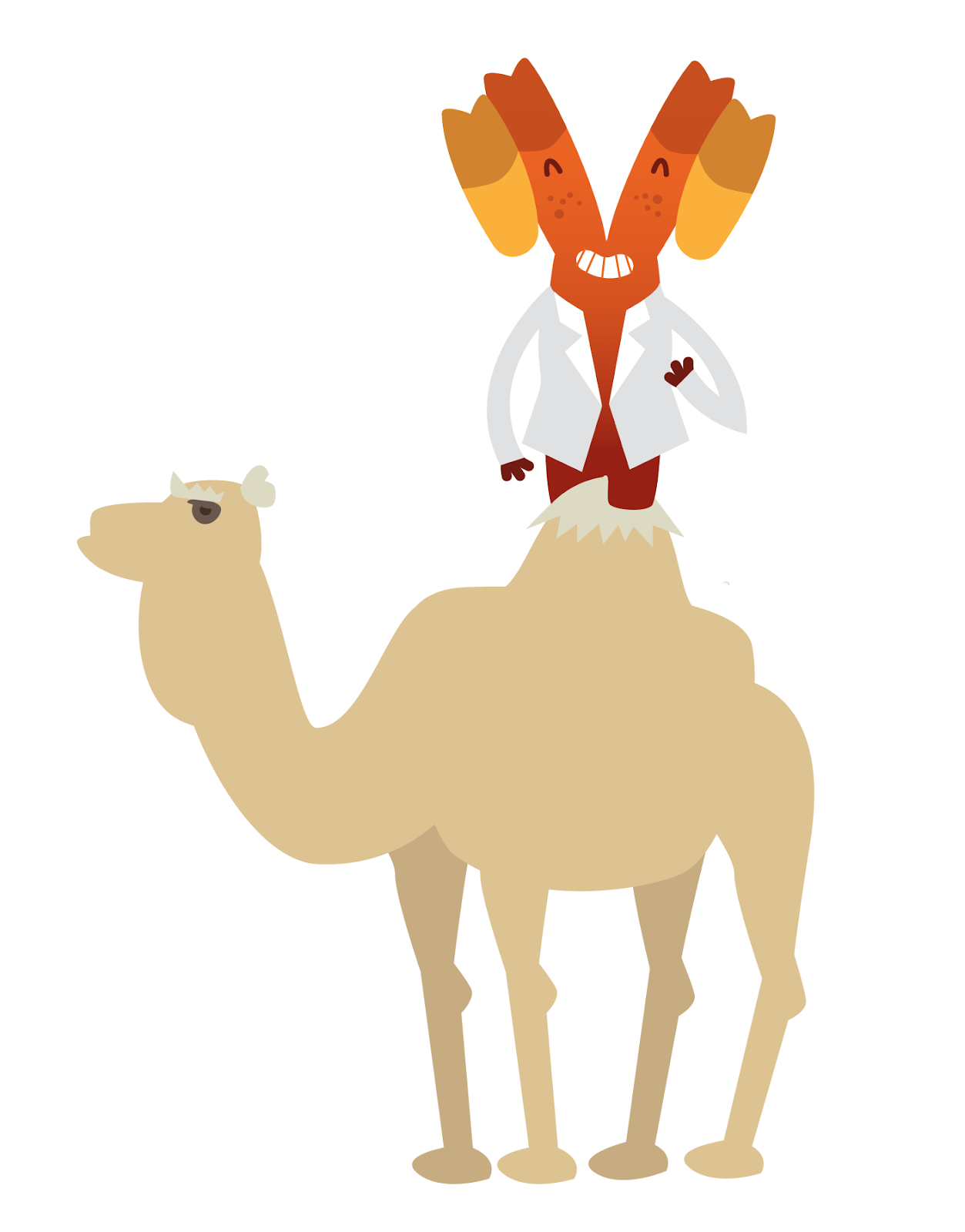 Abi riding a camel